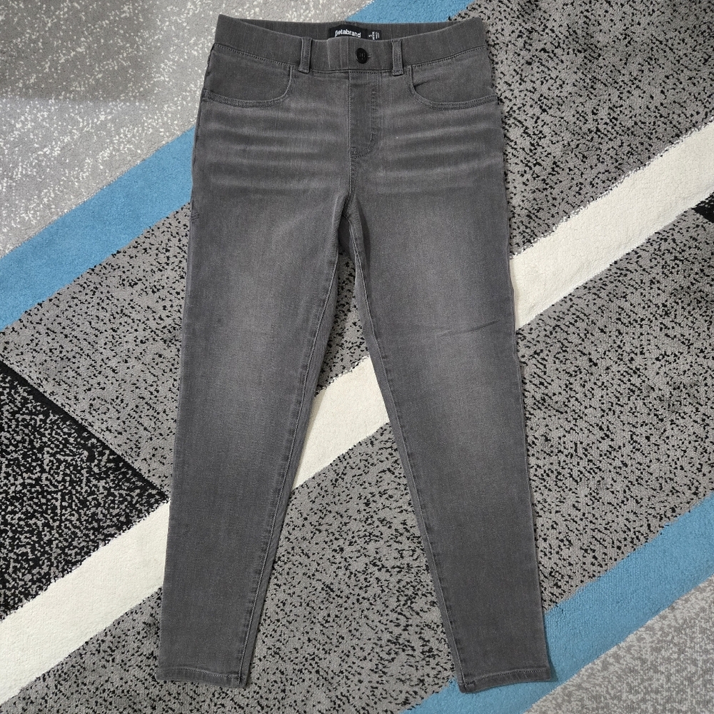 Betabrand Gray yoga denim Skinny Pants